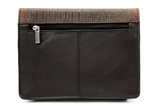 Tmavě hnědá pánská kožená dokladová etue ve stylu BAMBOO 611-2411F-47