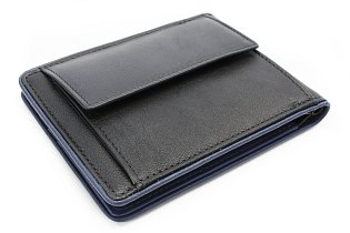 Černomodrá pánská kožená peněženka - dolarovka 519-8132-60/97