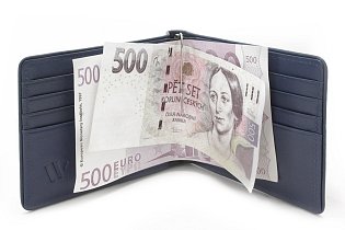 Černomodrá pánská kožená peněženka - dolarovka 519-8132-60/97