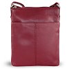 Burgundy kožená zipová kabelka 212-3013-34
