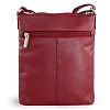 Burgundy kožená zipová kabelka 212-3013-34