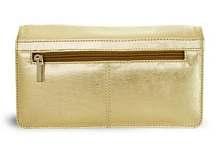 Zlaté kožené psaníčko s popruhem 214-4071-02