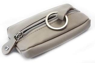 Šedobéžová sada dámského batohu, etue a klíčenky 412-1660-0025-2418-24