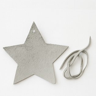 Světle šedá vánoční ozdoba hvězda 619-1216-20