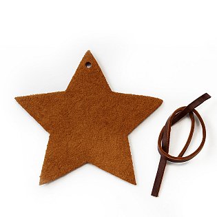 Hnědá vánoční ozdoba hvězda 619-1216-41