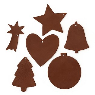 Hnědá vánoční ozdoba hvězda 619-1216-41