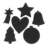 Černá vánoční ozdoba zvonek 619-1213-60