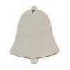 Světle šedá vánoční ozdoba zvonek 619-1213-20