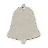 Světle šedá vánoční ozdoba zvonek 619-1213-20