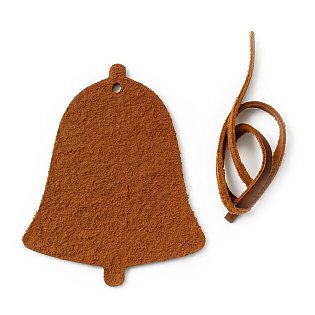 Hnědá vánoční ozdoba zvonek 619-1213-41