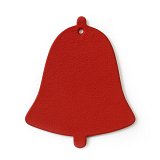 Červená vánoční ozdoba zvonek 619-1213-31