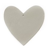 Světle šedá vánoční ozdoba srdce 619-1212-20
