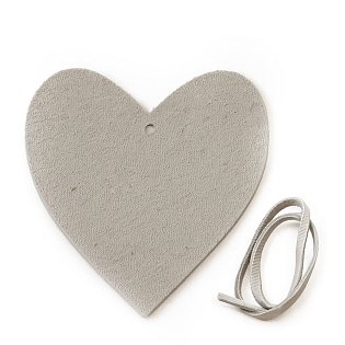 Světle šedá vánoční ozdoba srdce 619-1212-20