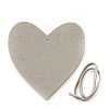 Světle šedá vánoční ozdoba srdce 619-1212-20