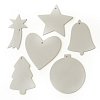Světle šedá vánoční ozdoba srdce 619-1212-20