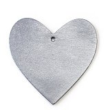 Tmavě stříbrná vánoční ozdoba srdce 619-1212-29