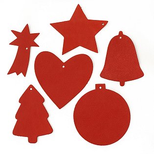 Červená vánoční ozdoba stromeček 619-1215-31