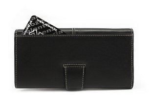 Černo-červená dámská psaníčková peněženka se zápinkou 511-8118-60/31