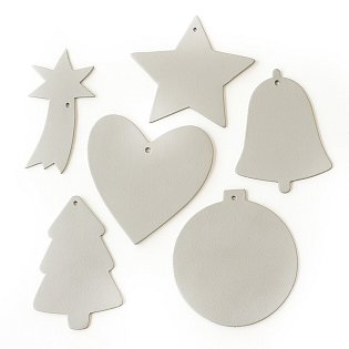 Světle šedá vánoční ozdoba baňka 619-1211-20