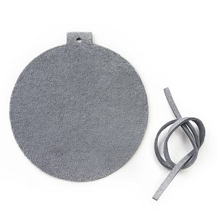 Tmavě stříbrná vánoční ozdoba baňka 619-1211-29