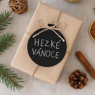 Černá vánoční ozdoba baňka 619-1211-60