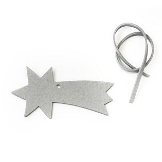 Světle šedá vánoční ozdoba kometa 619-1214-20