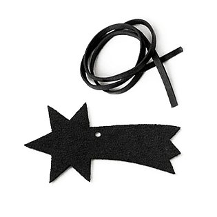 Černá vánoční ozdoba kometa 619-1214-60