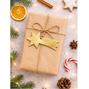 Zlatá vánoční ozdoba kometa 619-1214-01