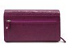 Fuchsiová dámská kožená klopnová peněženka se vzorem 511-2235-36
