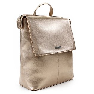 Růžovo zlatý městský kožený batoh 311-1660-35