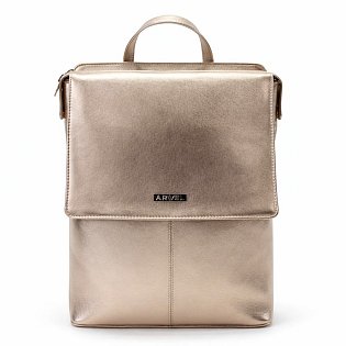 Růžovo zlatý městský kožený batoh 311-1660-35