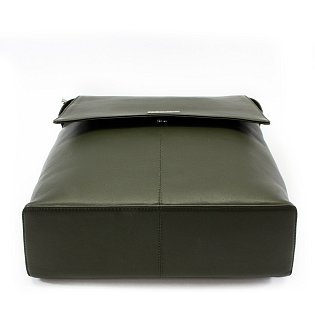 Tmavě zelený městský kožený batoh 311-1660-57