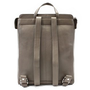 Šedohnědý městský kožený batoh 311-1660-26