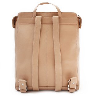 Béžový městský kožený batoh 311-1660-82