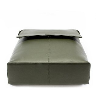 Tmavě zelený městský kožený batoh 311-1660-57