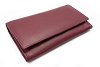 Bordově červená dámská klopová kožená peněženka 511-2018-32