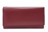 Bordově červená dámská klopová kožená peněženka 511-2018-32
