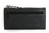 Černá dámská psaníčková kožená peněženka s klopnou 511-2018-60