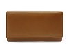 Hnědá dámská klopová kožená peněženka 511-2018-40