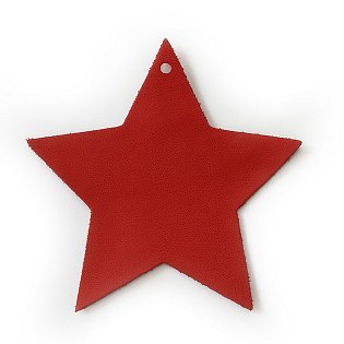 Červená sada kožených vánočních ozdob 412-1310-31