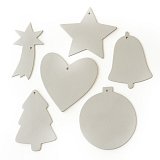 Světle šedá sada kožených vánočních ozdob 412-1310-20