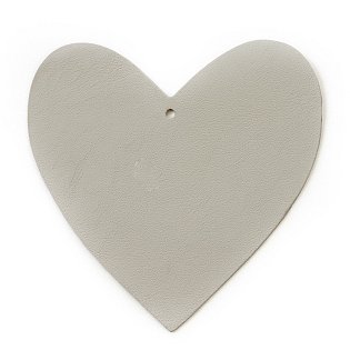 Světle šedá sada kožených vánočních ozdob 412-1310-20