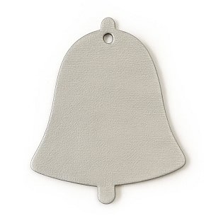 Světle šedá sada kožených vánočních ozdob 412-1310-20