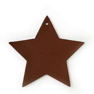 Hnědá sada kožených vánočních ozdob 412-1310-41