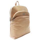 Béžový kožený zipový batoh 311-8955-82