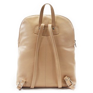 Béžový kožený zipový batoh 311-8955-82