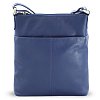 Modrá kožená zipová kabelka 212-3013-97
