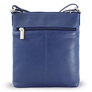 Modrá kožená zipová kabelka 212-3013-97
