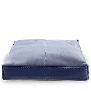 Modrá kožená zipová kabelka 212-3013-97