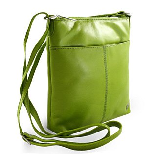 Zelená kožená zipová kabelka 212-3013-51